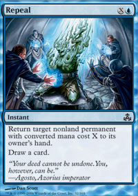 Return target nonland permanent with converted mana cost X to its owner's hand. Draw a card.